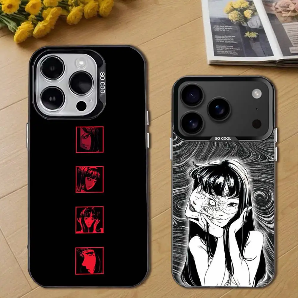 

T-Tomie J-Junji Ito Phone Case For iPhone 17,16,15,14,13,12,11,Pro,Max,Plus,E,Air,Mini Black Tpu Cover