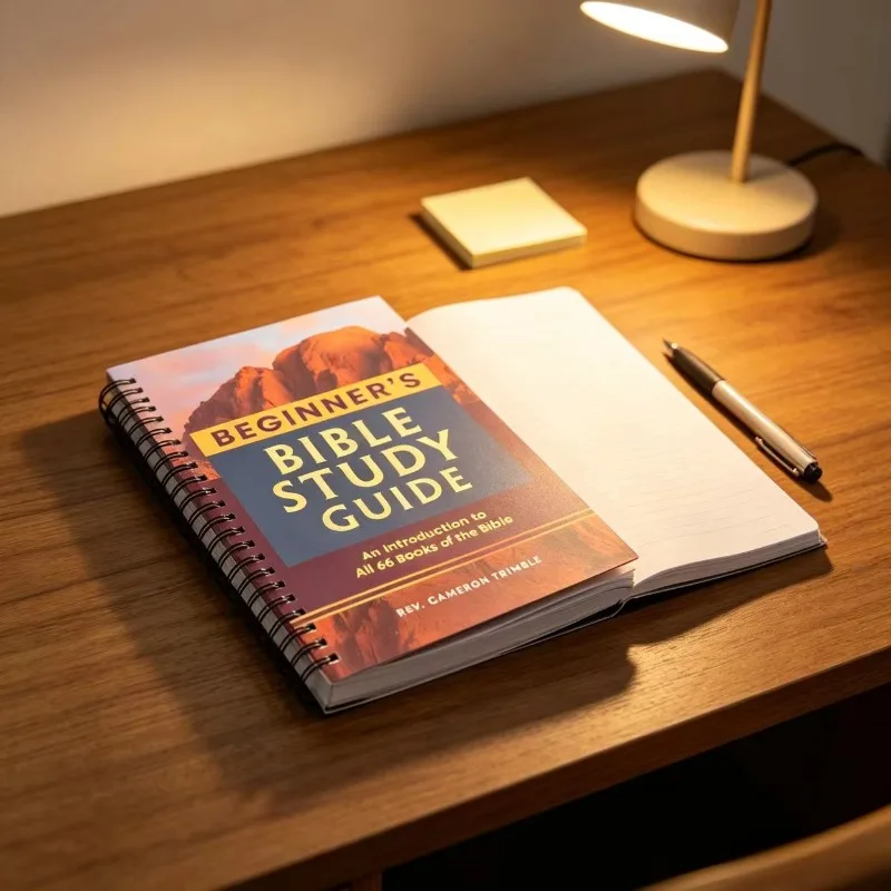 Christian Beginner Study Guide Book, Spiral Coil Binding, Easy Reading Workbook for Scripture Learning & Daily Devotio