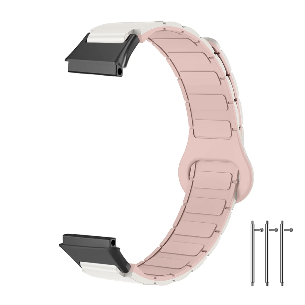 

12mm Magnetic Silicone Loop Strap For Huawei Band 7 Armor Style Quick Release Replacement Smartwatch Band For Men Women Bracelet