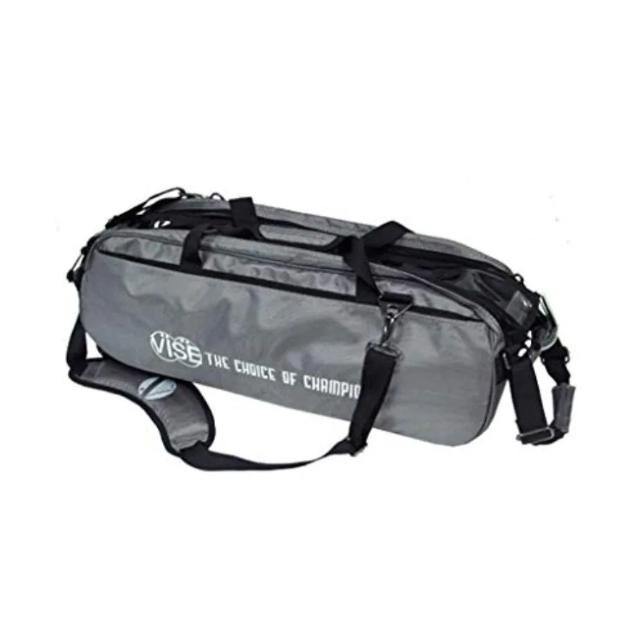 

VISE Clear Top 3 Ball Roller Bowling Bag for Tournament and Practice Use Features Transparent Design for Easy Ball Identificati