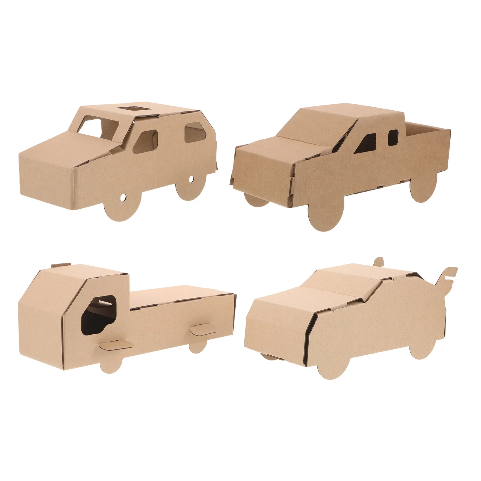 4sets-diy-cardboard-car-kit-for-kids-educational-3d-puzzle-vehicle-building-set-hands-on-craft-activity-turning-waste-into