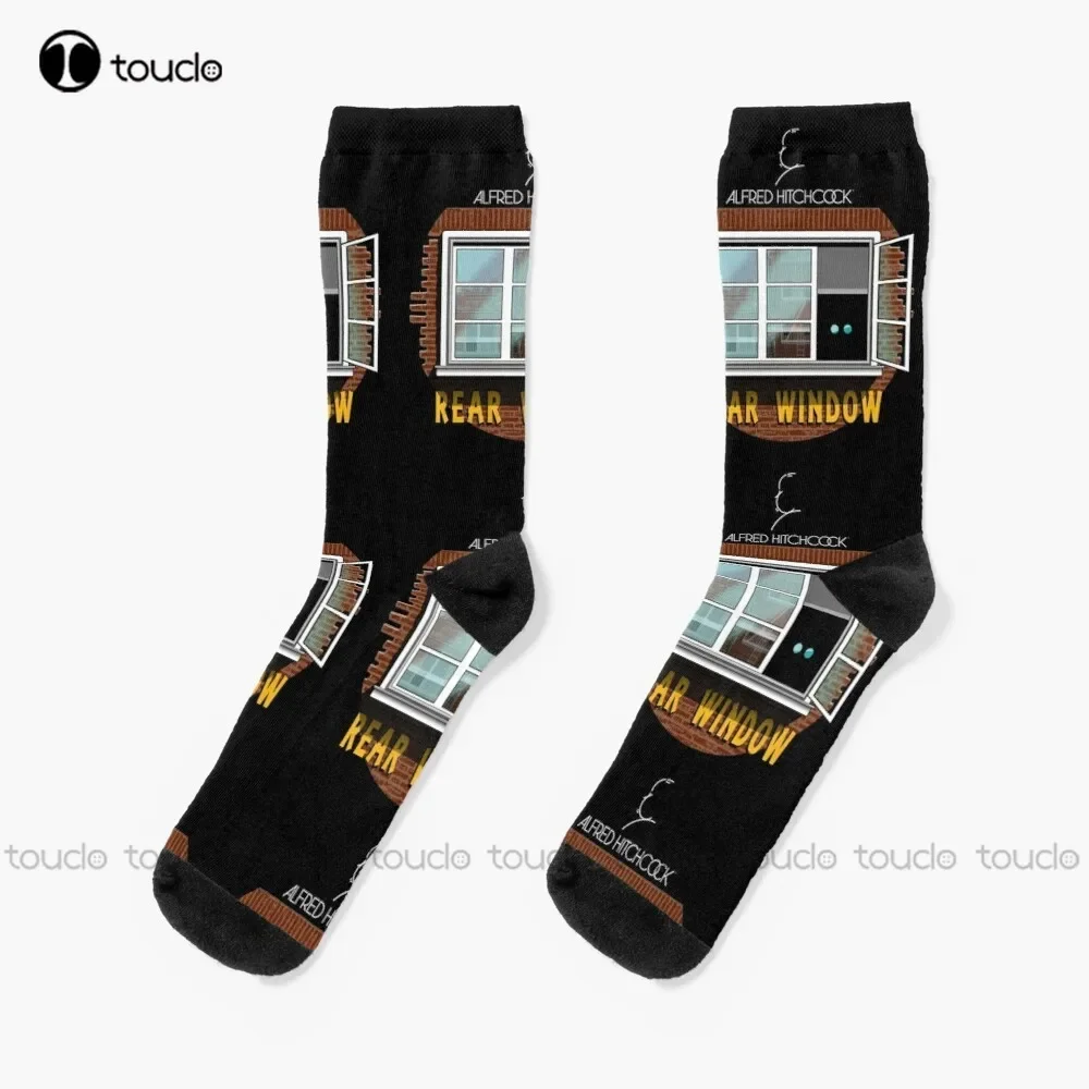 

Alfred Hitchcock Rear Window Socks Womens White Socks Thanksgiving Christmas New Year Gift Unisex Adult Teen Youth Socks Custom