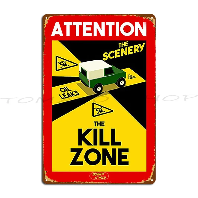 Avoid The Kill Zone Quayside Or River Bank Ahead British Road Sign Free Parking Metal Sign Poster