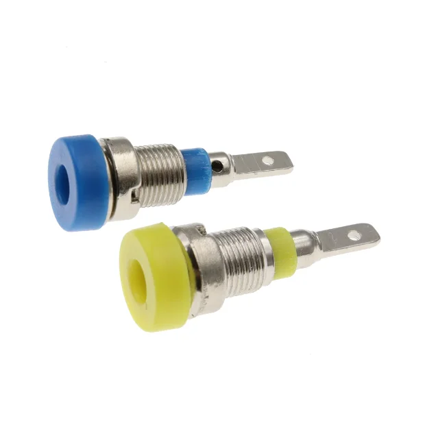 2MM Banana Socket Terminal Block Female Jack Electrical Pure Copper Insulated Power Terminal Block Test Hole 10A 30V-60V