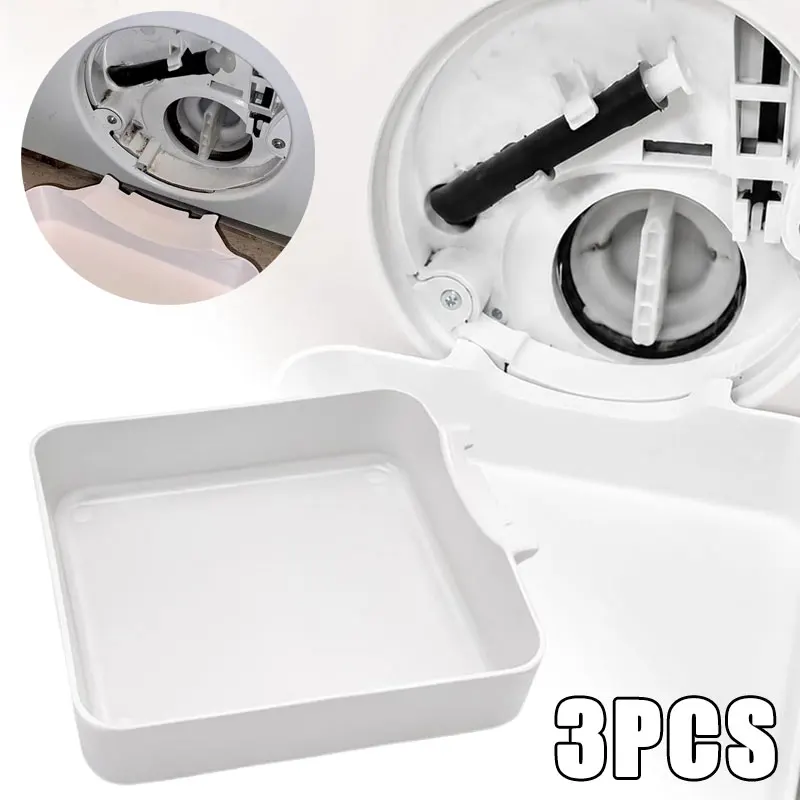 3PC Water Catch Box Washing Machine Drain Tray Leak Proof Pan for Drum Washer Floor Protection Washing Machine Drain Funnel Tray