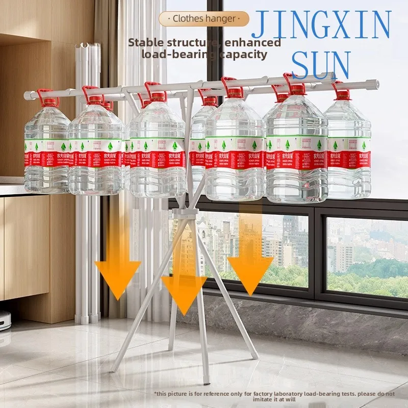 Folding drying rack Floor-to-ceiling household balcony Outdoor clothes bar Indoor drying rack