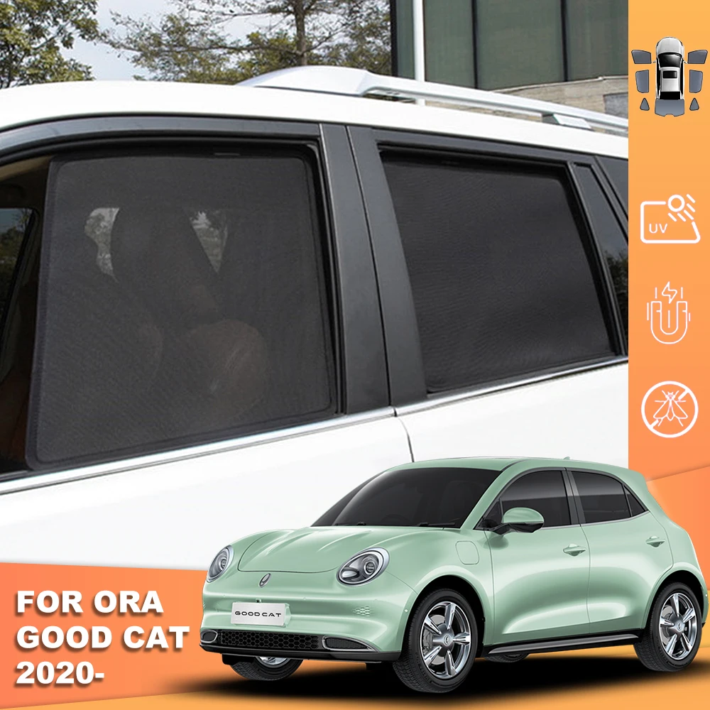 

For GWM Ora Good Cat Funky Cat 03 2020-2024 Magnetic Car SunShade Front Windshield Curtain Rear Side Baby Window Sun shade Visor