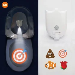 Xiaomi-luz nocturna para inodoro con Sensor de movimiento, batería de retroiluminación, lámpara RGB recargable, proyector para decoración de habitación de niños