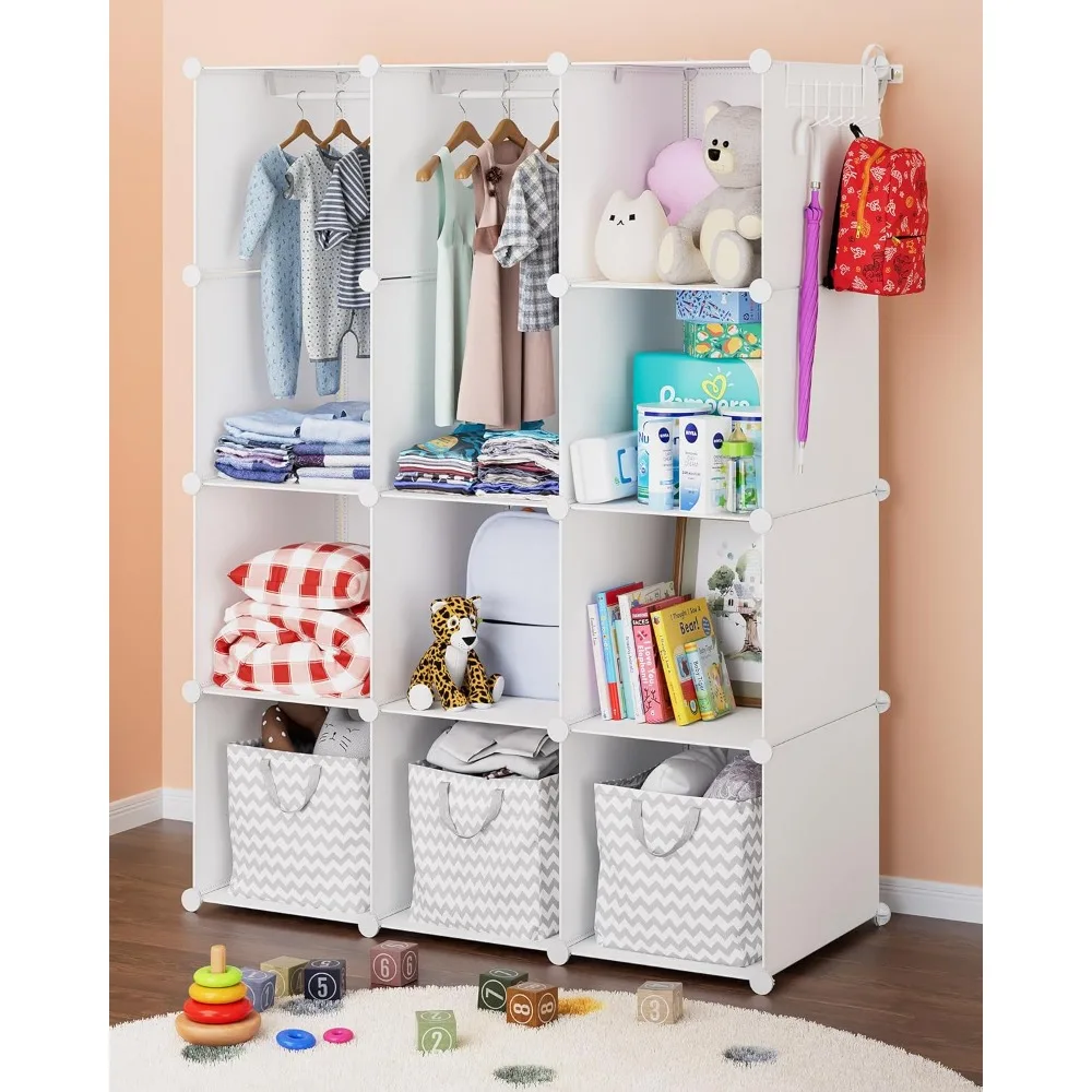 

Baby Closet Organizer for Nursery: Durable Baby Wardrobe for Closet - Customizable Baby Dresser Amoire Shelves - Waterproof Shel