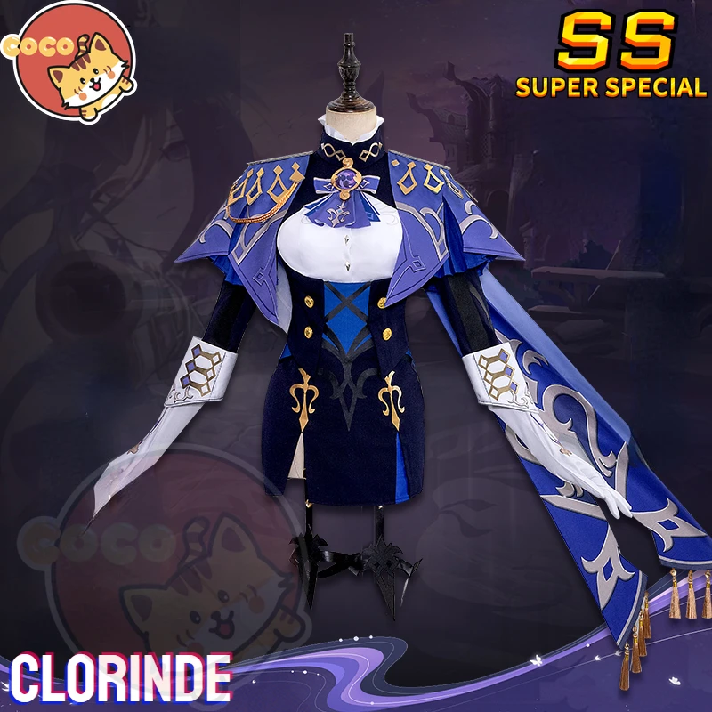 

Genshin Clorinde Cosplay Costume Game Genshin Champion Duelist Clorinde Costume and Clorinde Cosplay Wig CoCos-SS