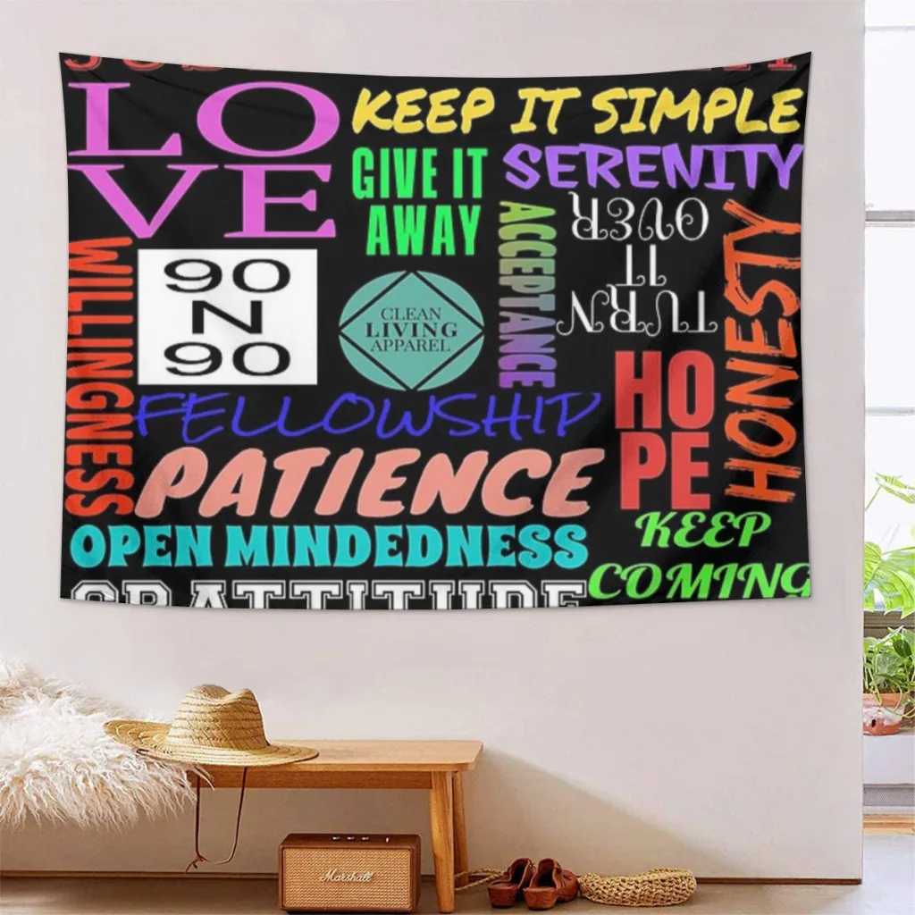 Spiritual Principles of 12 Step Recovery Child Tapestry Home Decorating Room