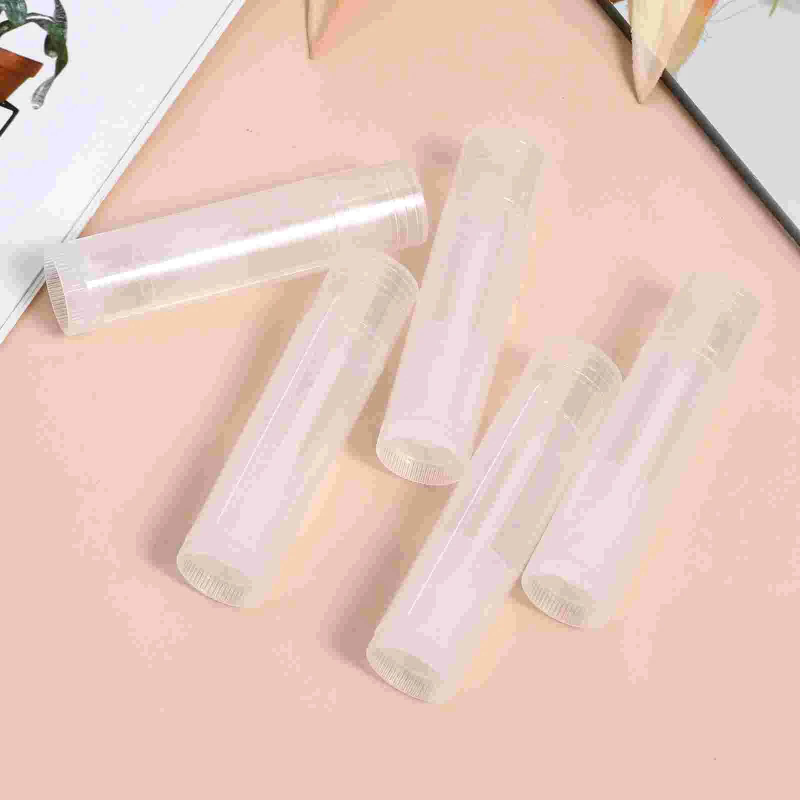 50 Pcs Lip Balm Tube Tint Clear Gloss Container Tubes Empty Containers Mini Air Traffic Control with Caps Lipstick Travel