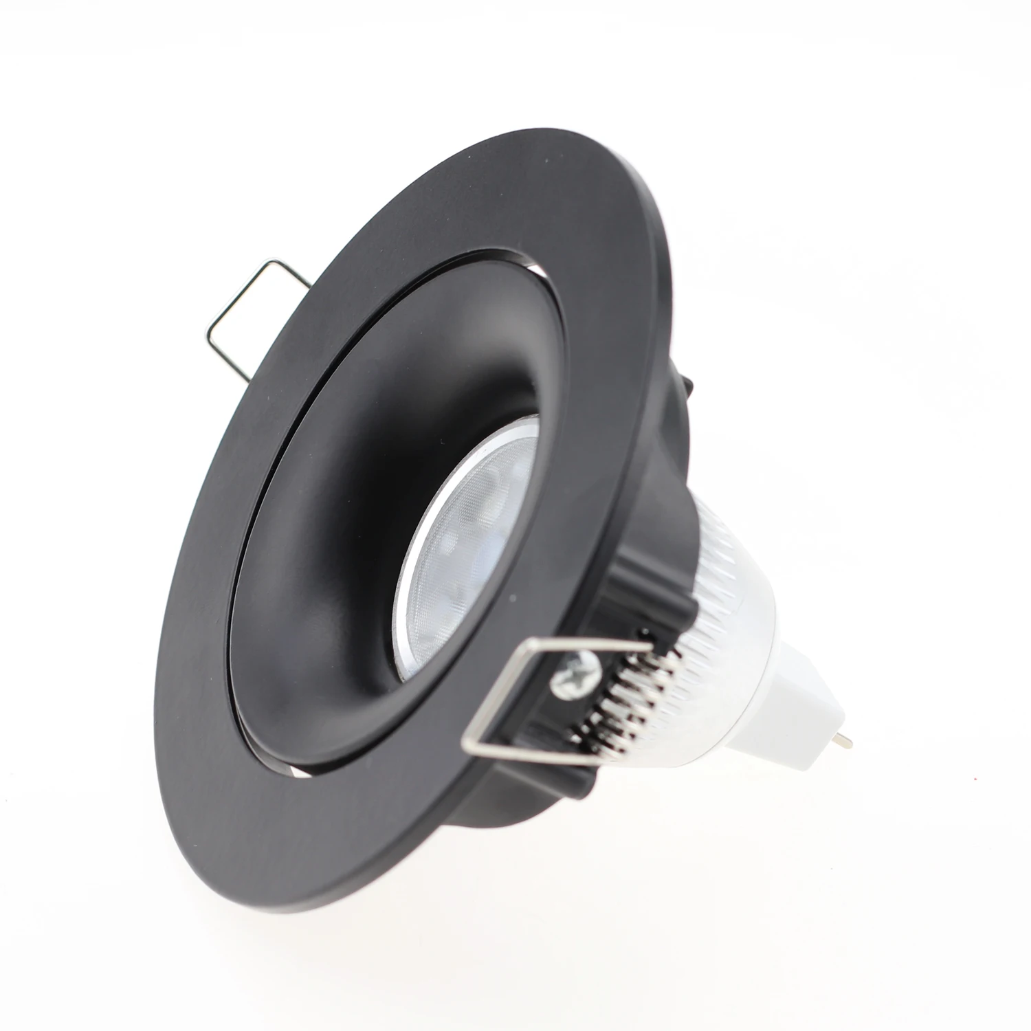 LED Recessed Eyeball Fitting Casing Complete Set with GU10 Bulb and Holder Adjustable Frame