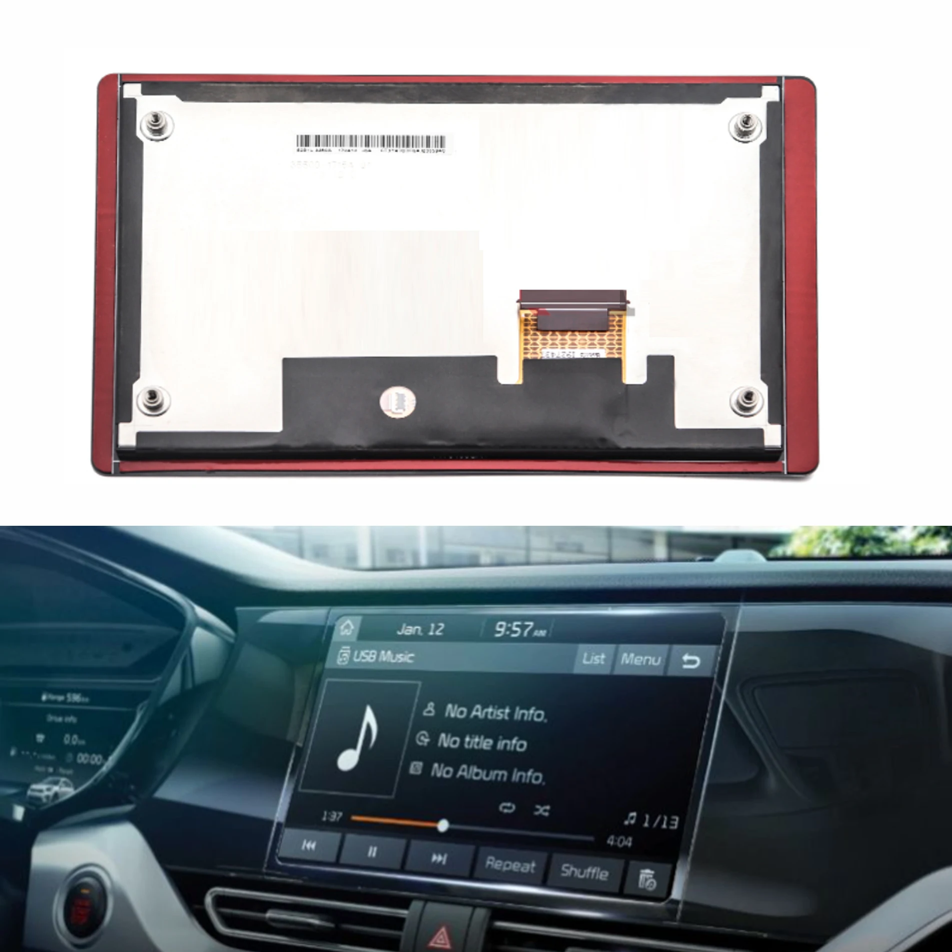 Imagem -02 - Exibição de Lcd com Tela Touch para 2023 2023 2023 Kia Niro Nav Radio La080wv9-sl02 La080wv9-sl08 La080wv9-sl03 96160g5770