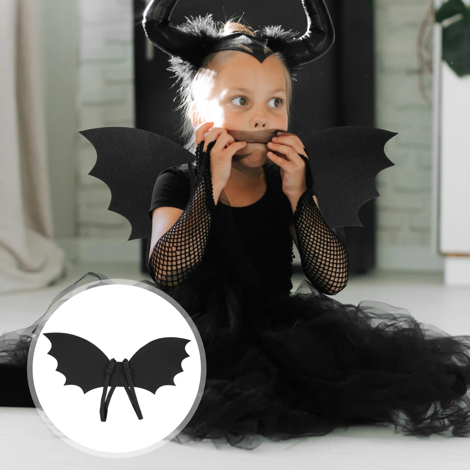 Halloween Costumes for Boys Bat Wings Performance Prop Dress Up Cosplay Inflatable Make Party Carnival Black Kids Decorative