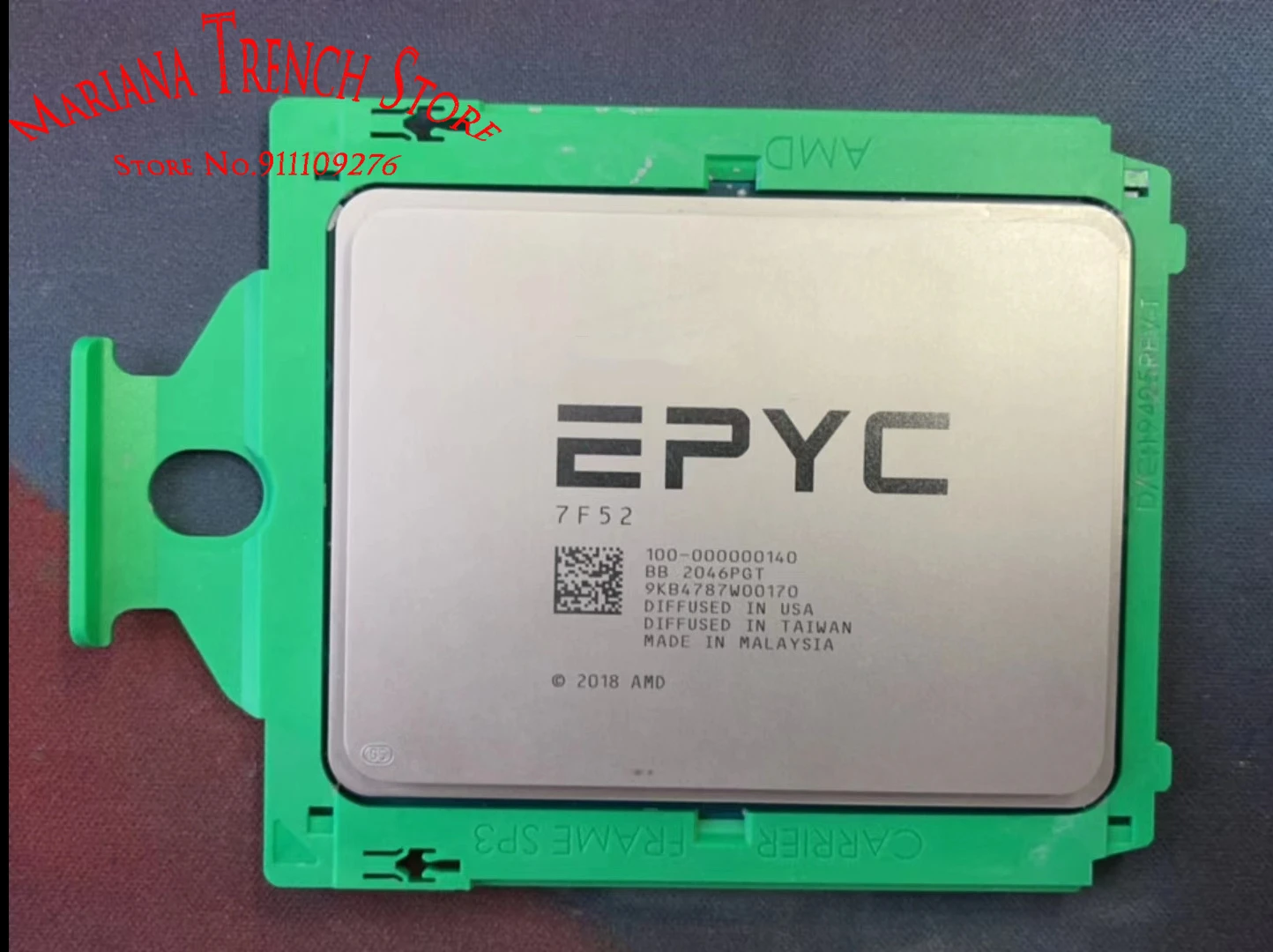 

CPU for EPYC 7F52 16 Cores 32 Threads Base Clock 3.5GHz Max.Boost Up to 3.9GHz L3 Cache 256MB TDP 240W