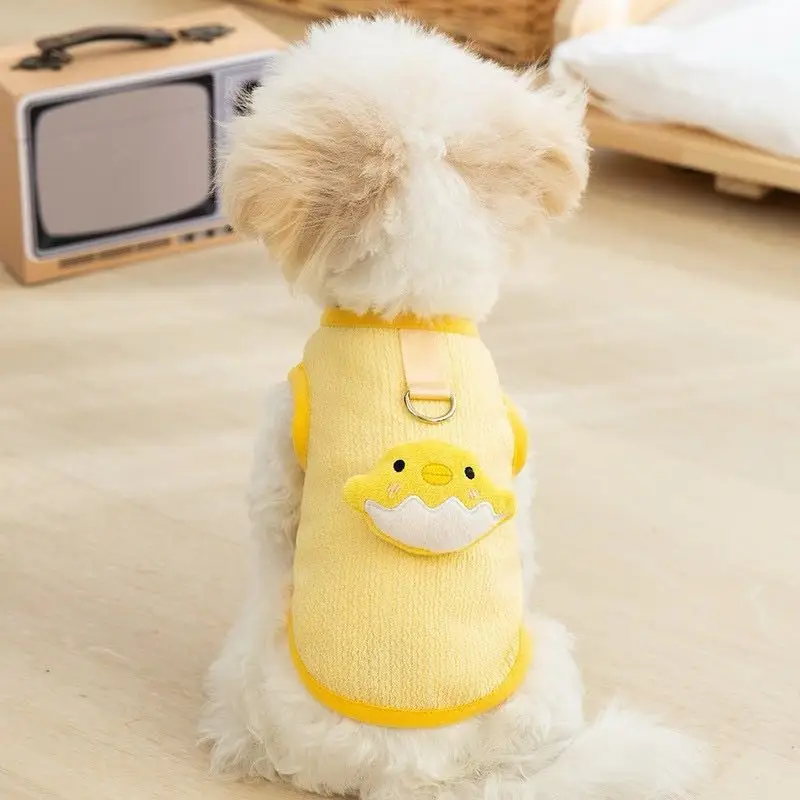 Cute Dog Cartoon Clothes Summer Vest For Small Medium Dogs Cats Comfortable Breathable Costume Puppy T-Shirt Dog Accessories