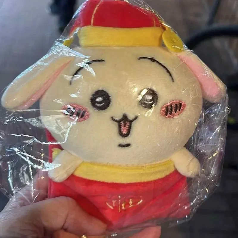 Anime Kawaii Chiikawa Capodanno Busta rossa Usagi Peluche Ciondolo bambola Simpatico cartone animato Borsa fortunata Hachiware Portachiavi Decorazione regalo