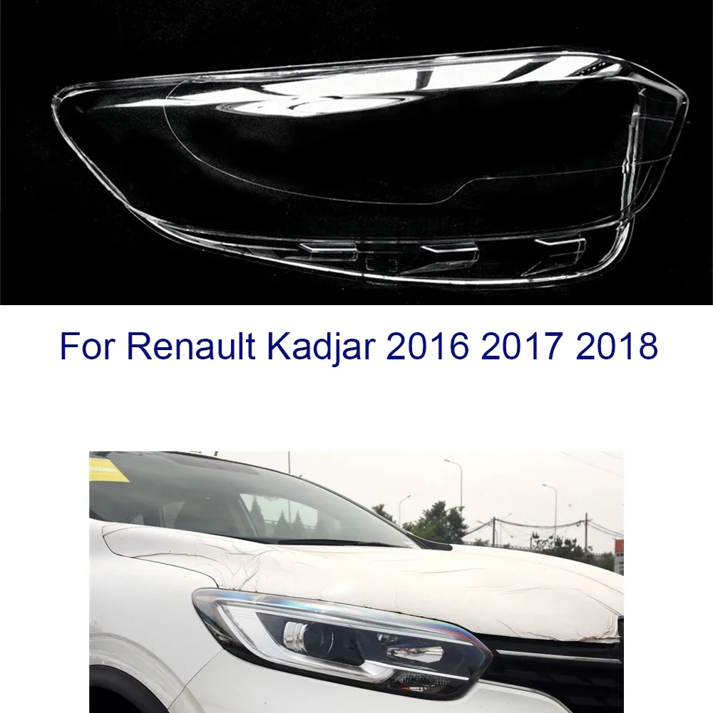 

For Renault Kadjar 2016 2017 2018 2019 Accessories For Car Replace A Transparent PC Lights Shell Front Lights Lampshade