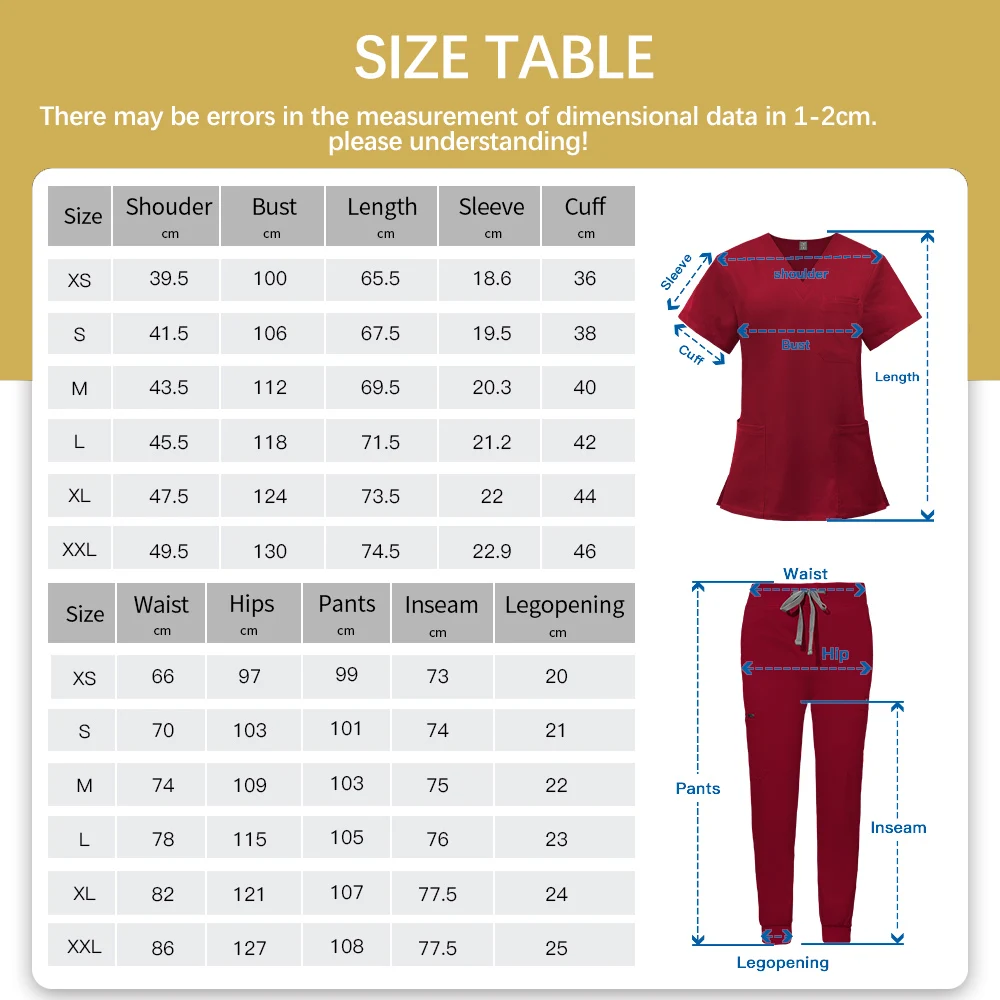 High Quality New Design Medical Scrubs Set Hospital Doctor Surgical Uniforms Nurse Accessories Unisex Dental Clinic Lab Workwear