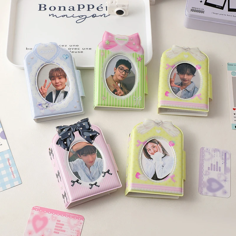 3 Inch Kawaii Bow Photo Album 40 Pockets Decor Kpop Photocard Holder Storage Case Korean Binder Collection Book