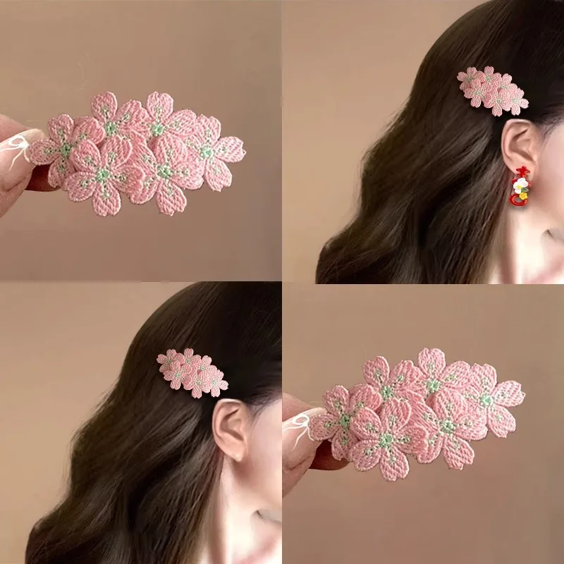 1Pc European Crochet Flower Hair Clip Suitable for All Seasons/dating,commuting,retro Countryside Style,exquisite and Gentle