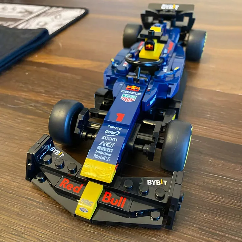 F1เรดบูล RB19วอด #1 MAX Verstappen #11 Perez สูตรการแข่งสร้างบล็อก mobil RC ของเล่นอิฐ2509ชิ้น