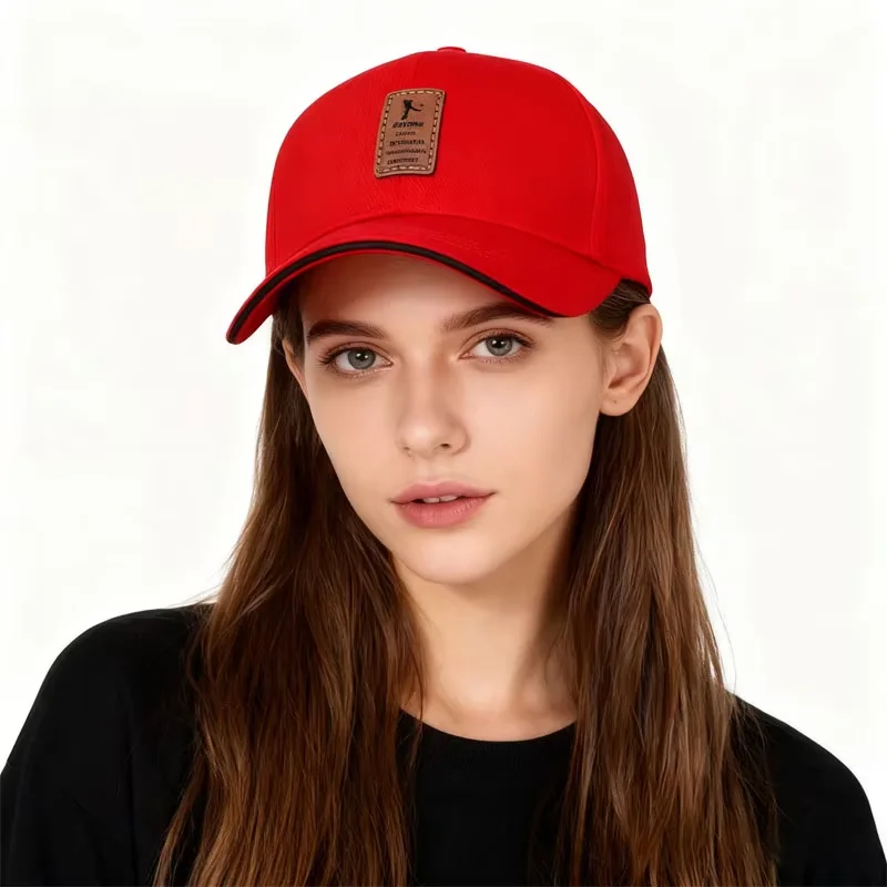 Vintage Fabric Label Baseball Cap for Men, Trendy and Versatile, Sunshade Duckbill Hat, Casual Soft Top, Flattering for Fa