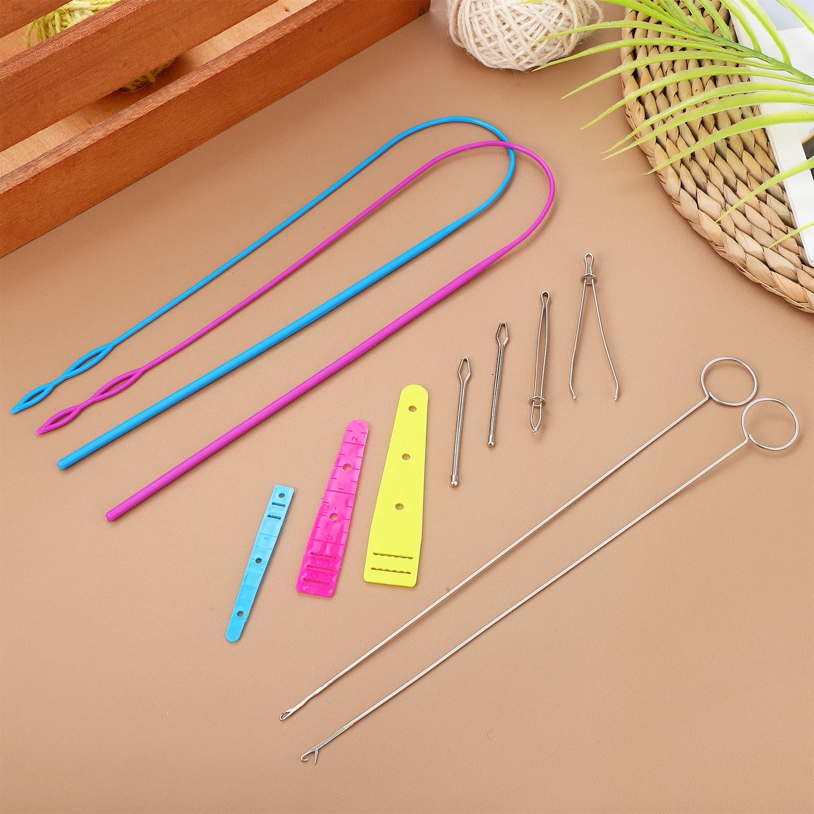 

1Set Drawstring Threader Sewing Kit Loop Turner Long Hook Flexible Easy Threading for Pants Shorts Hoodies DIY Crafting Sewing