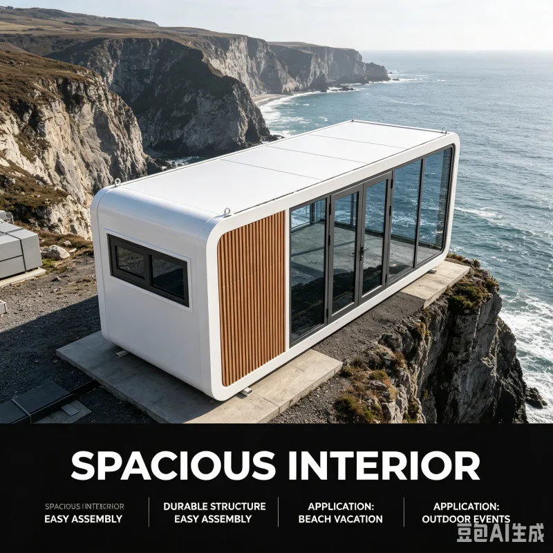 Cheap Foldable Prefabricated Container House with Bedroom and Living Room Portable for Camping and Mobile Home Use