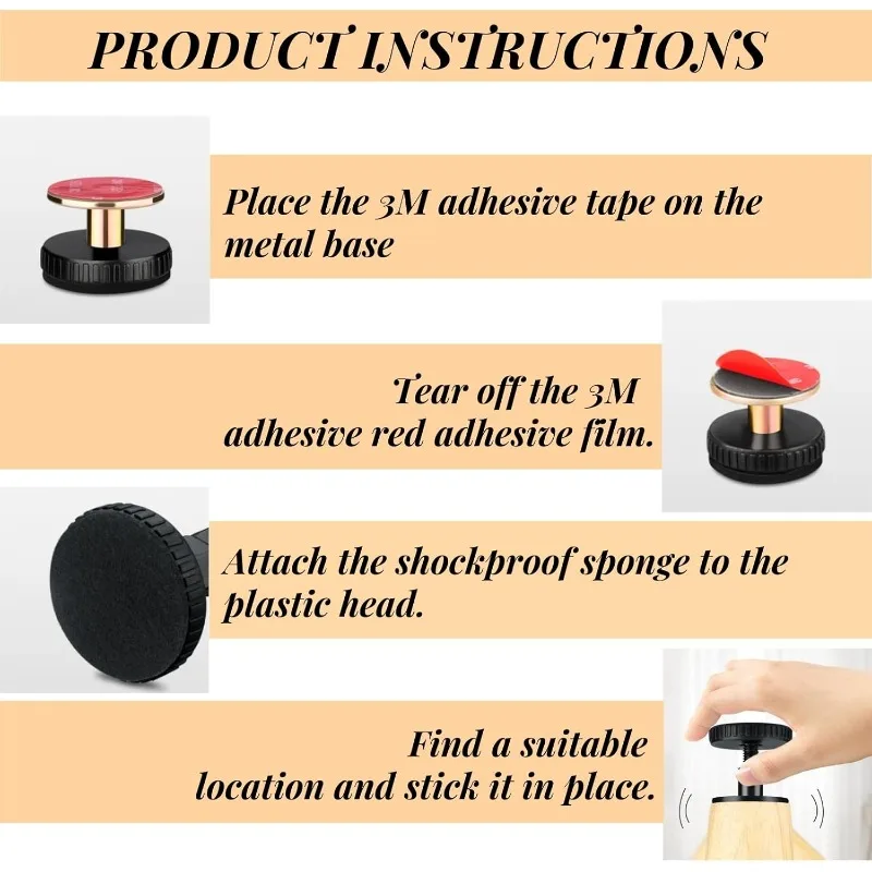 4pcs Bed Frame Fixator Self-adhesive Adjustable Thread Anti-Shake Tool Furniture Leg Pad Fixed Anti-squeaking Telescopic Support view 4