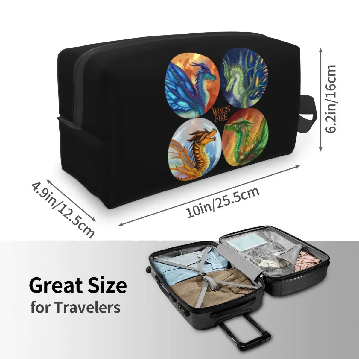 Wings Of Fire Makeup Bag Cosmetic Organizer Storage Dopp Kit Toiletry Cosmetic Bag for Women Beauty Travel Pencil Case