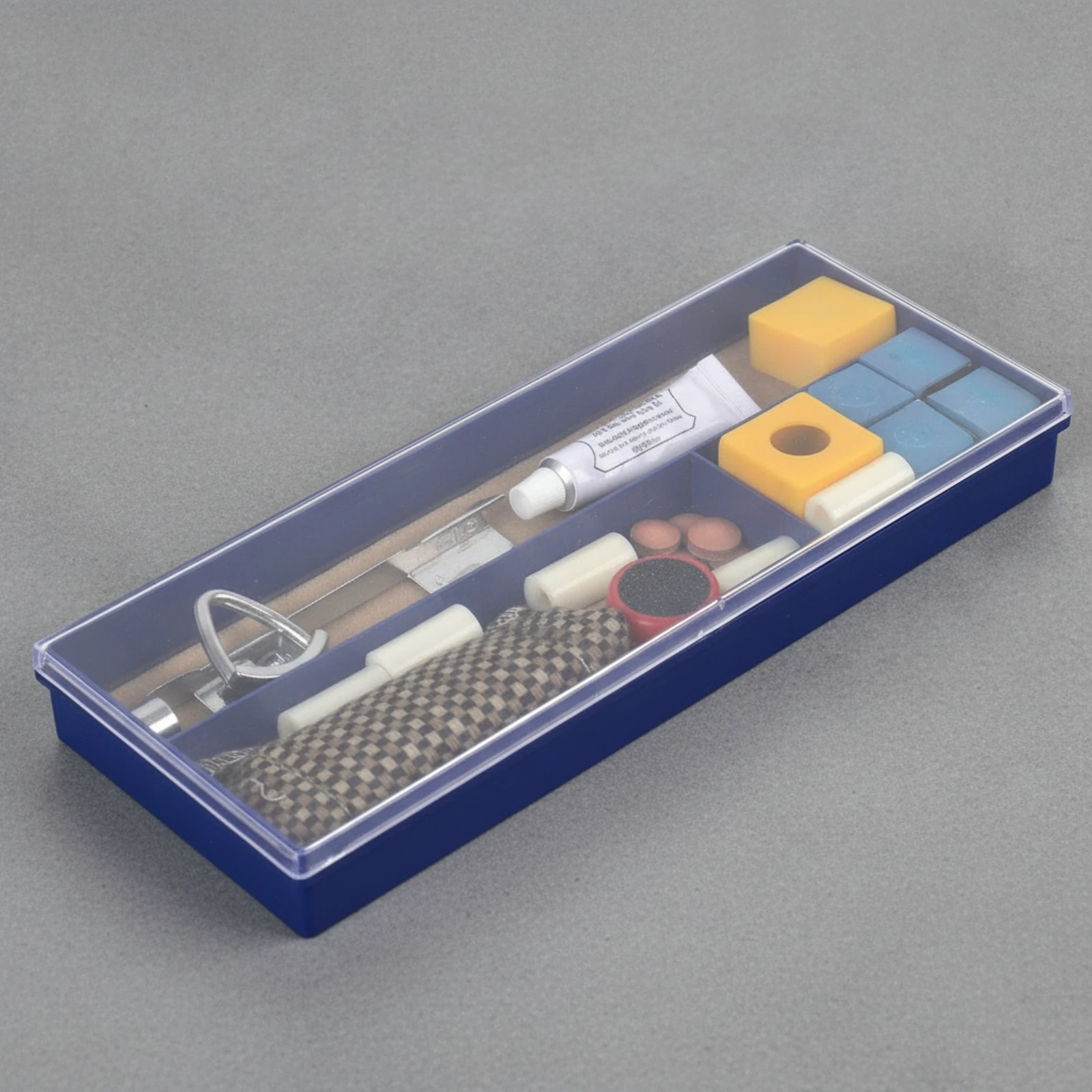 Cue Repair Kit with Case Transparent Billiard Chalk Cue Repair Kit Compact Portable for Pool Players, Game Rooms view 5
