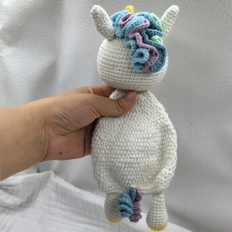 Baby Sicherheits decke Handtuch Fütterung Lätzchen weiches Handtuch Baumwolle Spuckt uch Säuglings dusche Geschenk gestrickt schöne Tier Rassel Schlaf zu