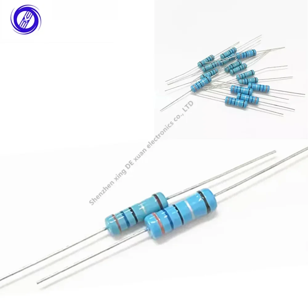 50pcs Metal Film Resistors 2W 2 Watt 1% 10 12 15 18 20 22 24 27 30 33 36 39 43 47 51 56 62 68 75 82 91 K R E Ohm