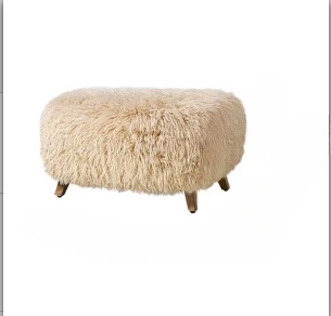 Op Maat Gemaakte Nordic Massief Hout Imitatie Wollen Vrijetijdsstoel, Modern En Eenvoudig Klein Huishoudelijk Ontwerp, Luie Individuele Bank