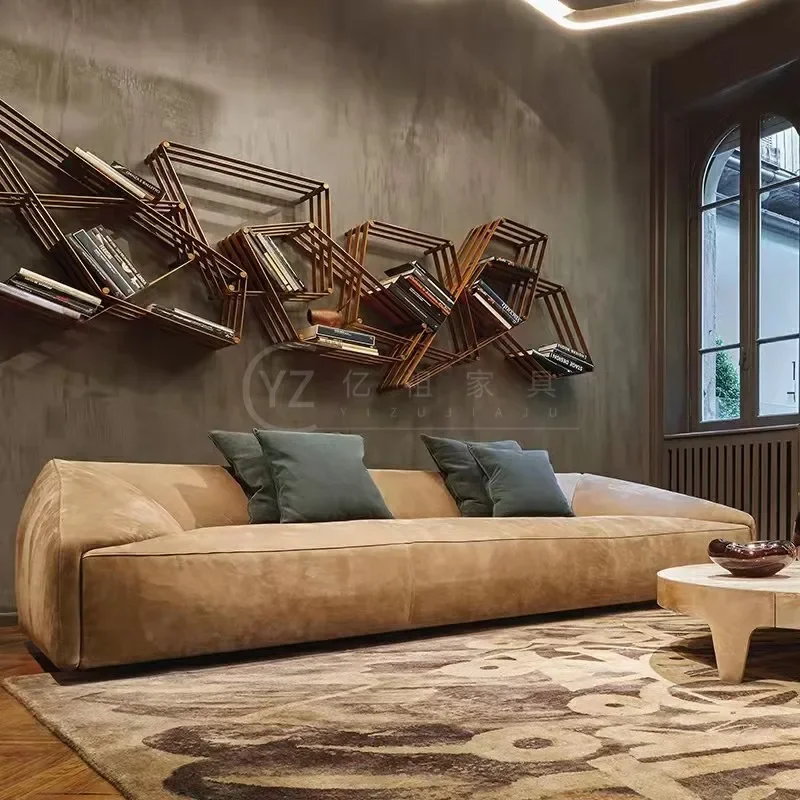 Italian light luxury villa club living room technology cloth lazy sofa Nordic postmodern model room furniture