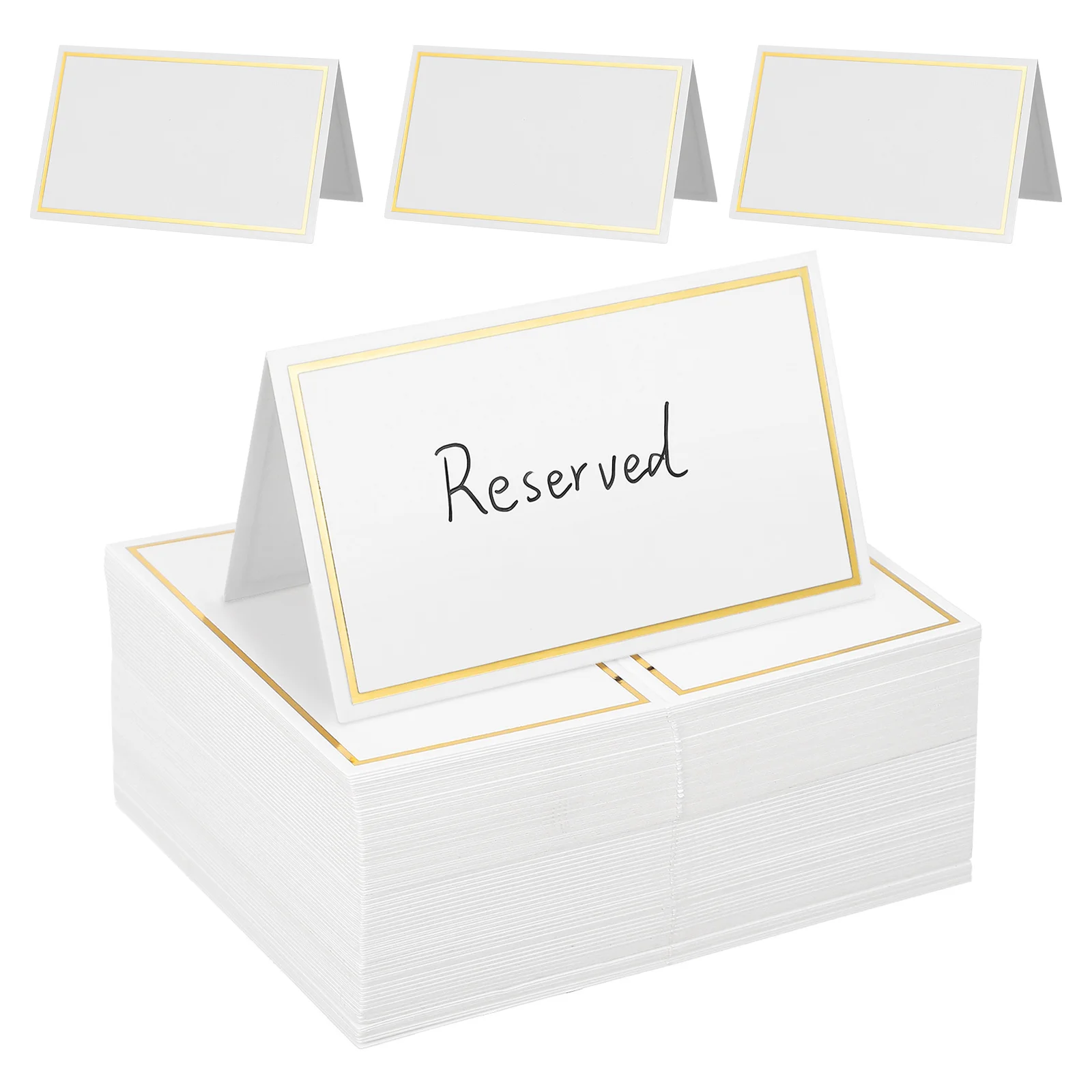 

120Pcs Place Cards Blank Table Name Tags for Wedding Party Seating Easy Setup Folding Design for Various Occasions