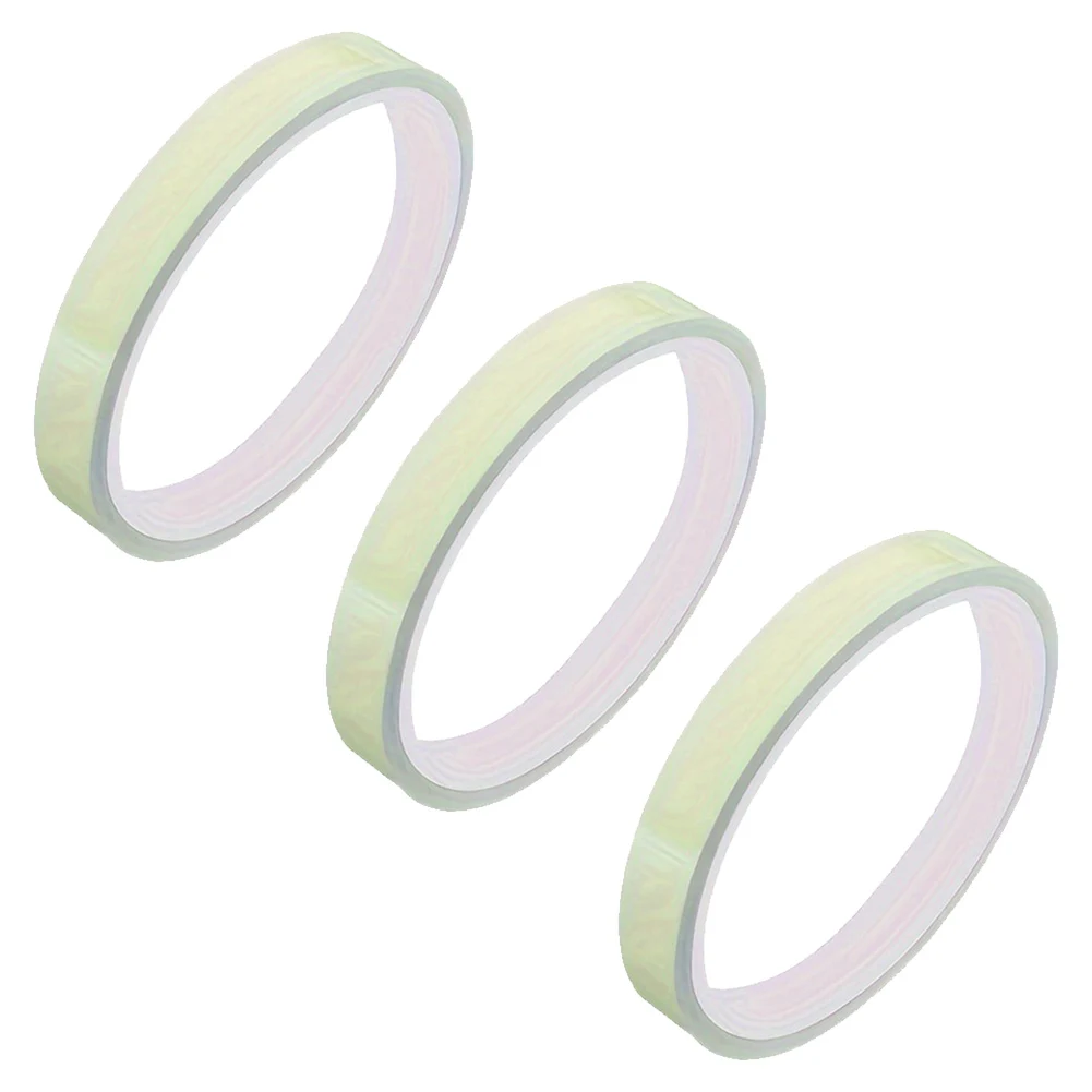 3pcs Fishing Pole Luminous Tape 3Mx10/15mm Fluorescent Tape With Stickiness Backing For Fishing Rod Accessories