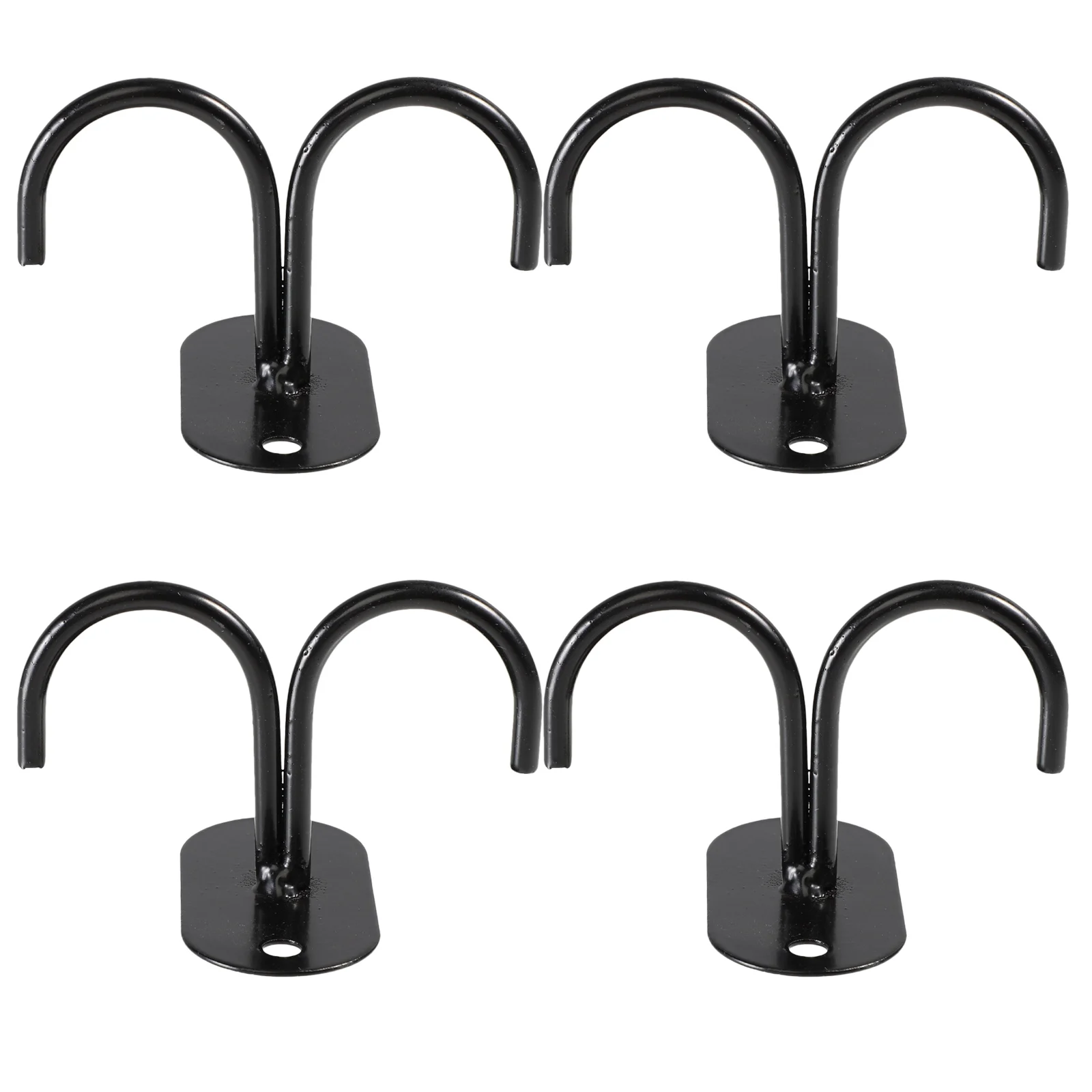 

4 Pcs Cup Hooks Iron Storage Racks Mug Holders Under Cabinet Kitchen Gadgets Coffee Cup Racks Home Decor Black Spray