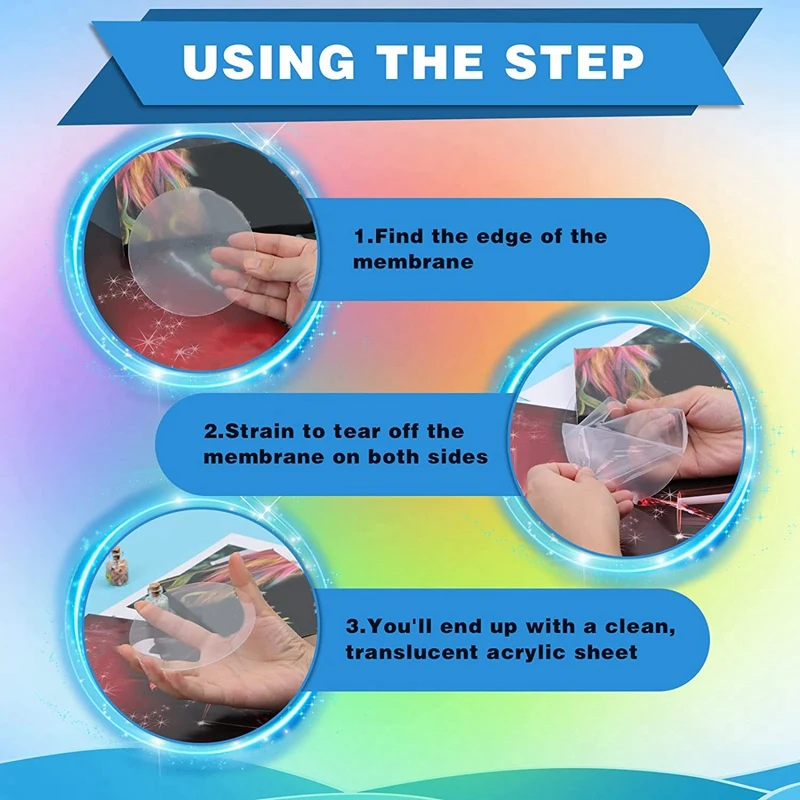 แผ่นอะคริลิกใส S 50ชิ้นแผ่นอะคริลิคกลม4นิ้วแผ่นอะคริลิกกลมใสแผ่นอะคริลิกหนา0.1ซม.