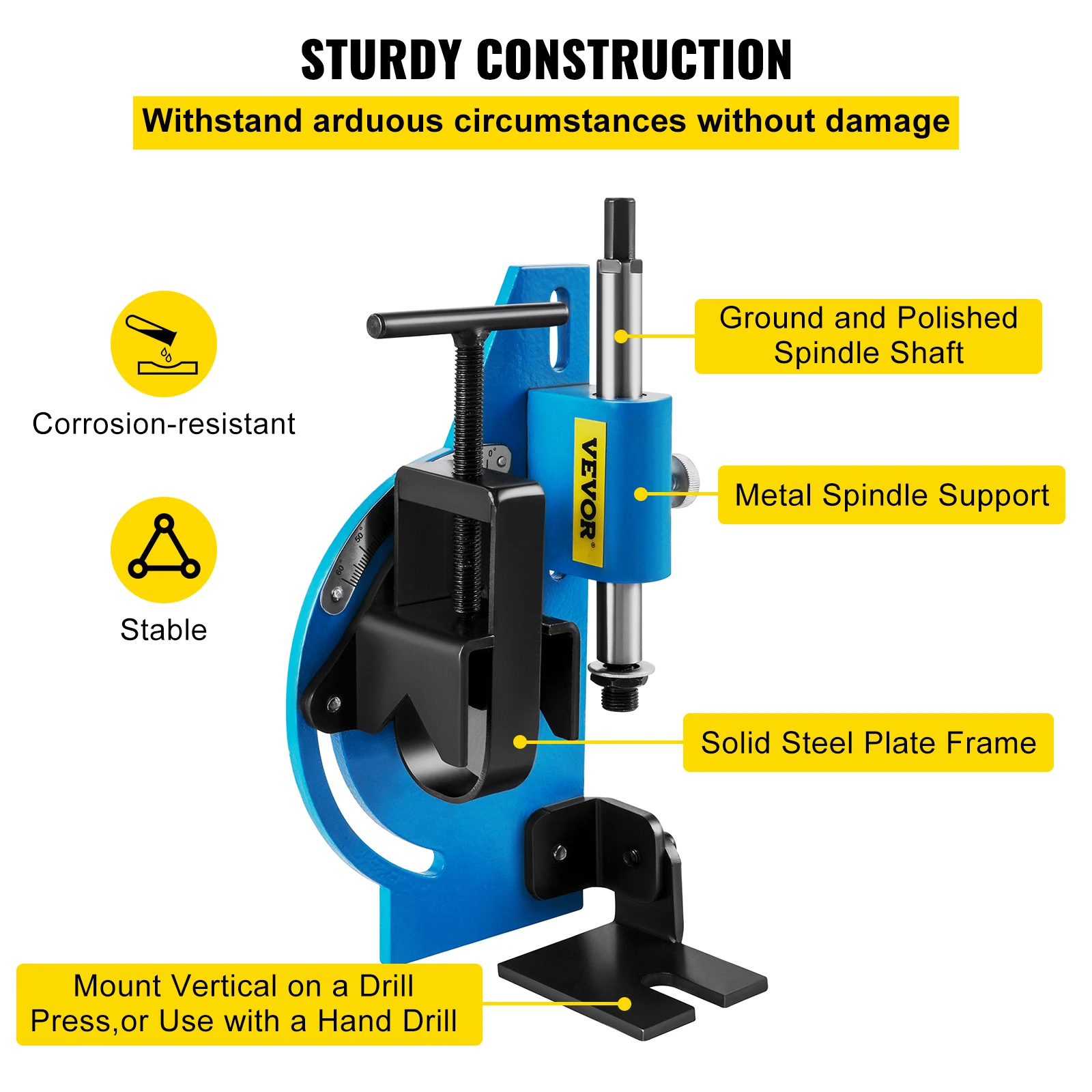 VEVOR-Tubo Notcher com Instruções, Buraco Saw, Tubo Notcher, 60 Graus, Buracos De Corte, Através Meta Madeira Plast