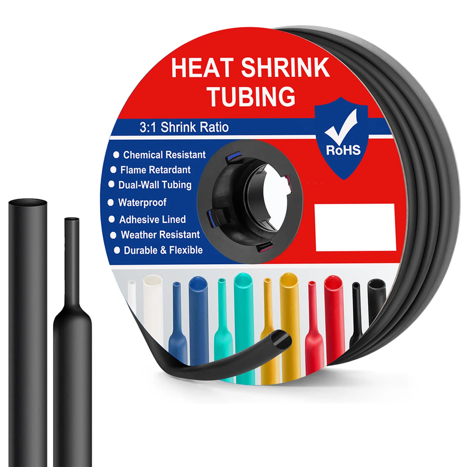 

Термоусадочная трубка, соотношение усадки 3:1, промышленного и морского класса, диаметр 1,6-30 мм, двухслойная, с клеевым слоем, для изоляции проводов