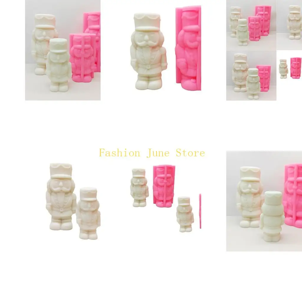 

N5KA Sturdy Silicone Nutcrackers Mold for DIY Christmas Decors and Craft Gift