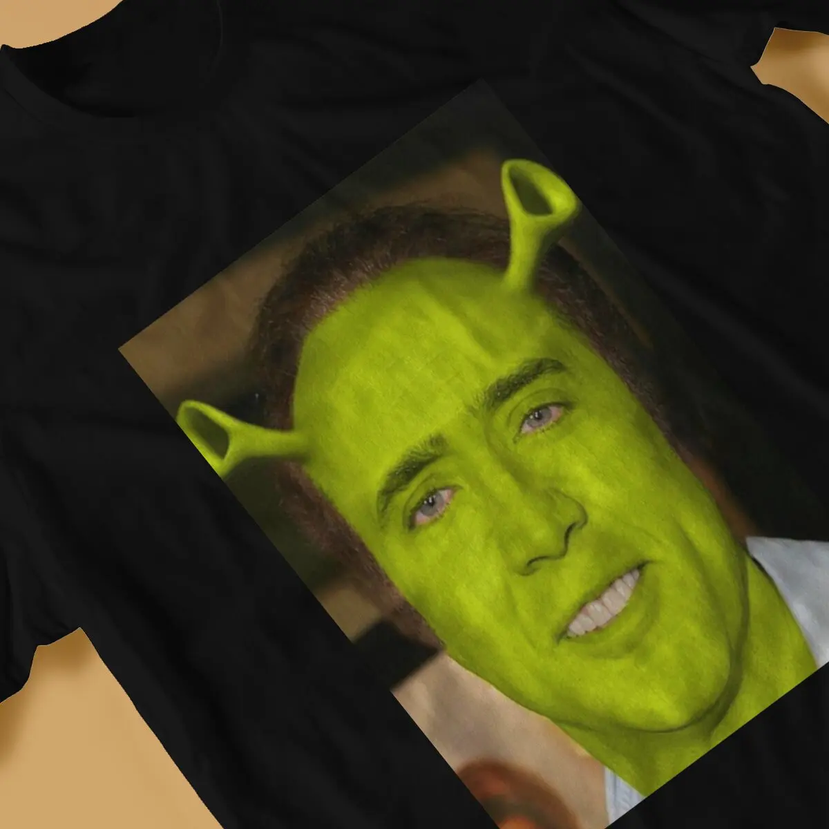 Men Shrek T Shirt Nicolas Cage Clothes Funny Short Sleeve Round Collar Tee Shirt New Arrival T-Shirt