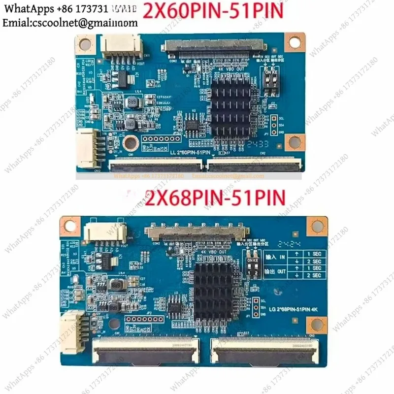 K06 LVDS Adapter Board 68/60 Pin to 51 Pin for LG 4K UHD LCD TV Screen Panel Repair TV160