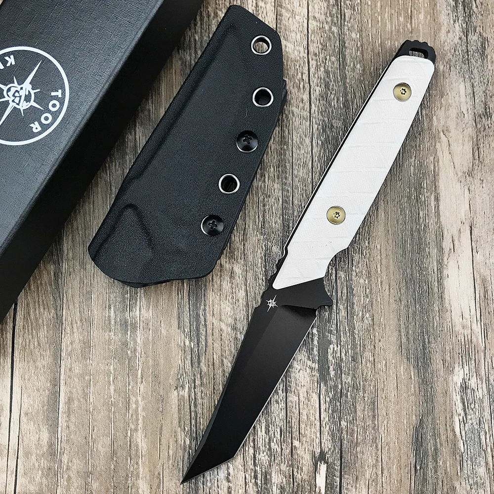 TOOR Knives G-10 Handle Practical Adventure Camping Fixed Blade Outdoor Knife for Fishing Activities, Backpack and Hiking, EDC