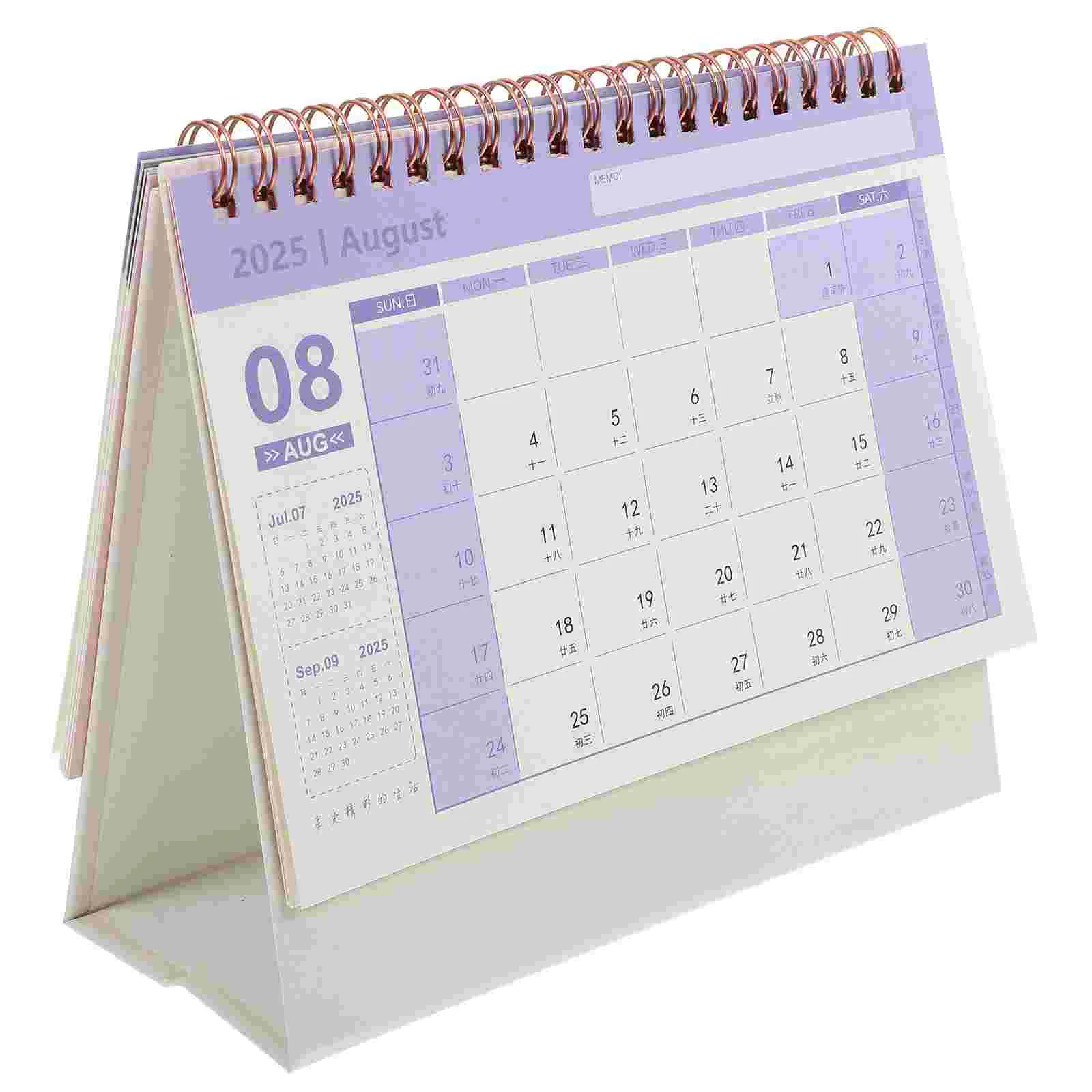 

Whiteboard Calendar 2025 Desk Daily Use Standing Home Supplies Month Desktop Simple Household Delicate Office