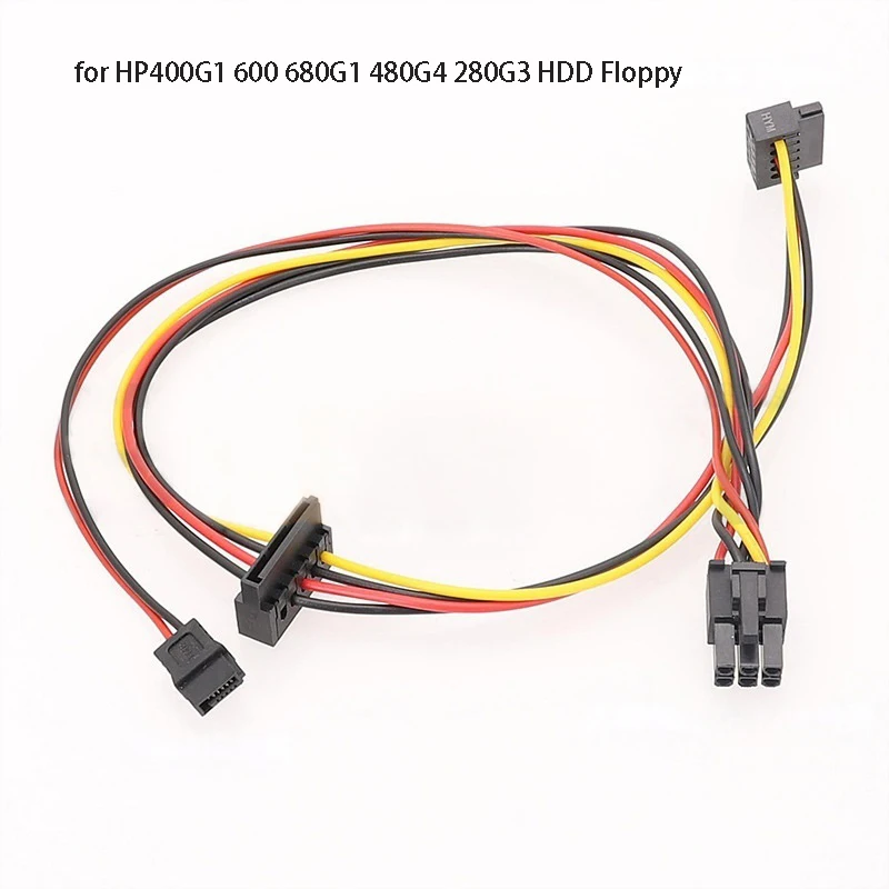 Power Cable for HP Motherboard Hard Drive HDD SSD DVD Convert 6P to 2 15PIN SATA Power Supply Wire for HP ProDesk 400G1 600 680G