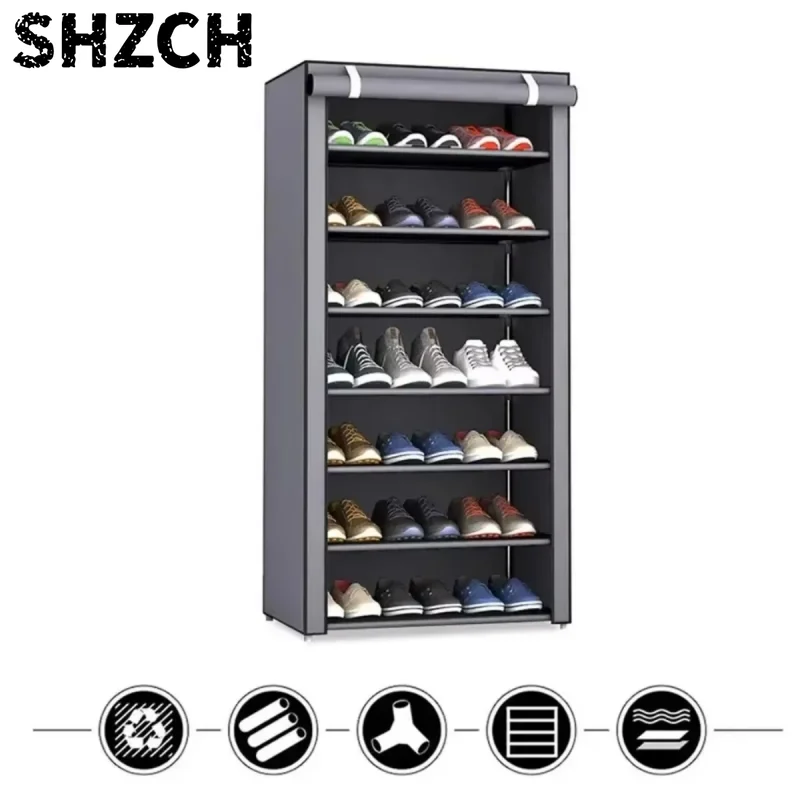 Multi-layer Shoe Rack for Home Door Dustproof Shoe Cabinet Organizer Storage Solution Ideal for Entryway Rental House Hot Model